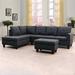 Gray/Brown Sectional - Star Home Living Corp 3 - Piece Upholstered Sectional | Wayfair PON9706A-3PC