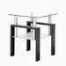 Wrought Studio™ Modern Tempered Glass Tea Table Coffee Table End Table, Square Table Glass/Metal | 20.5 H x 17.72 W x 17.72 D in | Wayfair