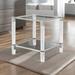 Everly Quinn Ludgret End Table Plastic/Acrylic in Gray | 20.9 H x 19.4 W x 19.4 D in | Wayfair 7657E34891FB456C8DD309DE918733AB