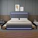 Brayden Studio® Huerfano Platform Storage Bed Wood & /Upholstered/Linen in Brown | 44.5 H x 62.6 W x 82 D in | Wayfair
