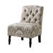 Slipper Chair - Alcott Hill® Calleigh Upholstered Slipper Chair Polyester in Black/Brown | 32.87 H x 22.37 W x 27.25 D in | Wayfair