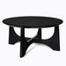 Wrought Studio™ 36" Round Coffee Table, Wooden Coffee Tables for Living Room Reception Room in Black | Wayfair E9EED09774FB426FAEE7D21776DEA5DE