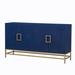 Mercer41 Zihan 59.8" Sideboard Wood in Blue | 34 H x 59.8 W x 15.7 D in | Wayfair 947933B1F51B40F5BB996D98674674DA
