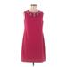 Calvin Klein Cocktail Dress - Shift: Burgundy Dresses - Women's Size 8