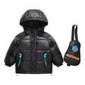 Odeerbi 2024 Autumn Winter Baby Boys Girls With Guitar Satchel Windproof Rainproof Hooded Down Jacket