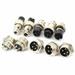 5Pcs Aviation Plug 4-Pin 16Mm Gx16-4 Metal Male Female Panel Connector Socket