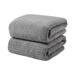 SHENGXINY Bath Towel Set Of 2 Clearance Coral Velvet Towel For Adult Daily Use At Home Absorbent Dry Hair Towel That Does Not Hair Beach Towel Strip Patterned Bath Towel Gray