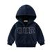 Toddler Boys Girls Jacket Child Kids Baby Letter Patchwork Long Sleeve Coats Outwear Outfits Clothes Size 18-24 Months