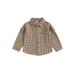 Huakaishijie Kids Boys Shirts Plaid Long Sleeve Turn-Down Collar Toddler Tops