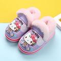 Hello Kitty Winter New Childrenâ€˜s Bag With Cotton Shoes Baby Casual Slippers Girls Cute Non-slip Soft Bottom Home Cotton Slipper