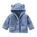 Toddler Boys Girls Jacket Kids Children Baby Long Sleeve Hooded Thick Coat Outwear Outfits Clothes Size 4-5T