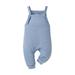 aturustex Baby Girls Suspender Jumpsuits Knotted Strap Solid Color Casual Romper