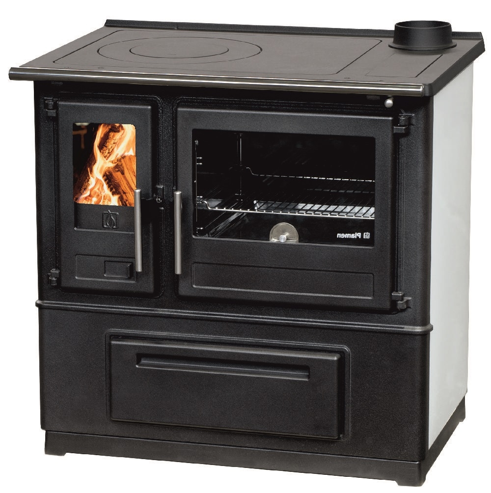 EEK A+ Küchenofen Holzherd Plamen Slavonac N weiß, rechte Version Image