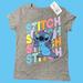 Disney Shirts & Tops | Disney Stitch T-Shirt Little Girls Xs 4/5 | Color: Gray | Size: Xsg