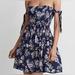 American Eagle Outfitters Dresses | American Eagle Aeo On Off Shoulder Floral Dress Size S | Color: Blue | Size: S