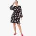 Kate Spade Dresses | Kate Spade Women’s Black And White Floral Clusters Fit & Flare Dress Xs (Nwt) | Color: Black/White | Size: Xs