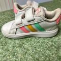 Adidas Shoes | Adidas Baby Grand Court 2.0 Tennis Shoe, White/Pulse Mint/Beam Pink | Color: White | Size: 6bb