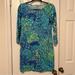 Lilly Pulitzer Dresses | Lilly Pulitzer Marlowe T-Shirt Dress Sea Blue Lilly's Lagoon Size Small | Color: Blue/Green | Size: S