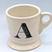 Anthropologie Dining | Anthropologie A Initial Letter Monogram Ceramic Coffee Mug Tea Cup White Black | Color: Black/White | Size: Os