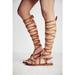 Free People Shoes | Free People Faryl Robin Santa Fe Knee High Open Toe Criss Cross Strap Sandal | Color: Brown | Size: 6