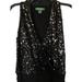 Ralph Lauren Dresses | Lauren Ralph Lauren Sequined V Neck Wrap Black Midi Gown Dress Size 10 | Color: Black | Size: 10