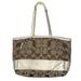 Coach Bags | Coach Signature Stripe Large Tote Travel Weekender Diaper Bag | Color: Tan/White | Size: Os