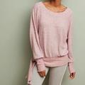 Anthropologie Sweaters | Anthropologie Saturday Sunday Womens Xs Pink Tie Side Dolman Sleeve Sweater | Color: Pink | Size: Xs