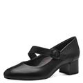 Tamaris COMFORT Damen Pumps mit Riemen aus Leder Mary Jane, Schwarz (Schwarz), 37 EU