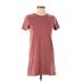 Madewell Casual Dress - Shift: Pink Solid Dresses - Women's Size X-Small