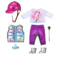 BABY born Deluxe Reiter-Outfit mit Hose, Stiefeln und Helm für 43 cm Puppen, 836194 Zapf Creation