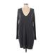 Wilfred Free Casual Dress - Sweater Dress: Gray Marled Dresses - Women's Size Small