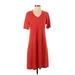 Eileen Fisher Casual Dress - Shift: Red Dresses - Women's Size X-Small