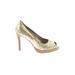 Fioni Heels: Gold Shoes - Women's Size 7