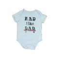 Baby Gap Short Sleeve Onesie: Blue Graphic Bottoms - Size 6-12 Month