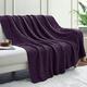 Aormenzy Dark Purple Cable Knit Throw Blanket, Soft & Warm Knitted Blanket Throw for Couch Bed Sofa Living Room, 50 x 60 Inch
