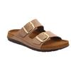 Pantolette ROHDE "Rodigo-D", Damen, Gr. 38, beige (natur), Leder, klassisch, Schuhe, Sommerschuh, Schlappen, Hausschuh mit Schnallenverschlüsse