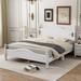 Wood Platform Bed Frame,Retro Style Platform Bed with Wooden Slat Support