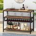 Wine Rack Table, Modern Floor Standing Wine Rack, Wine Cooler, Oak 40 in. - 40 Inch