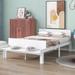 White Full Stylish Platform Bed With Footboard Bench,Kids Bedroom Set