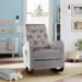 Modern Velvet Baby Room Rocking Chair Nursery Chair,Comfortable Rocker Fabric Padded Seat,High Back