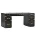 70" Executive Desks w/ Metal Edge Trim, 2 drawers, USB Ports & Outlets