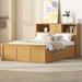 Merax Full Size Wood Platform Bed with Twin Size Trundle