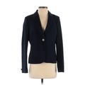 Nicole Miller New York Blazer Jacket: Short Blue Print Jackets & Outerwear - Women's Size Small