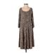 Betsey Johnson Casual Dress: Brown Leopard Print Dresses - Women's Size 0