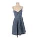 Madewell Casual Dress - A-Line: Blue Marled Dresses - Women's Size 2