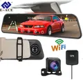 E-ACE 2.5K Voiture DVR Miroir 12 Pouces Stream Media Dash Caméra 1440P Enregistreur Vidéo GPS WiFi