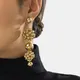IngeSight.Z-Boucles d'oreilles créoles en perles de plastique CCB tressées punk pour femmes boucles