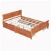 Shopperstage Platform Storage Bed Wood in Brown | 35.4 H x 63 W x 87.5 D in | Wayfair SG-DM42077983