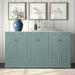 Red Barrel Studio® Korsica 6 - Door Accent Cabinet Wood in Blue | 36.75 H x 63 W x 11.75 D in | Wayfair 8F4124C3000243DABADD6618EF403CED