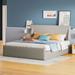 Latitude Run® Full Size Sleigh Bed w/ Side-Tilt Hydraulic Storage System Upholstered/Linen in Gray | 40.6 H x 63.4 W x 83.5 D in | Wayfair